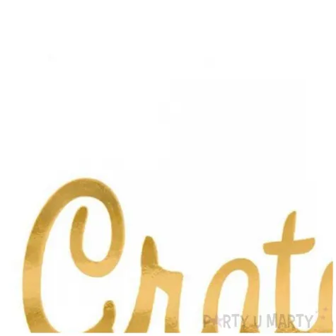 topper papierowy gratulacje zloty partycollection 14 x 26 cm