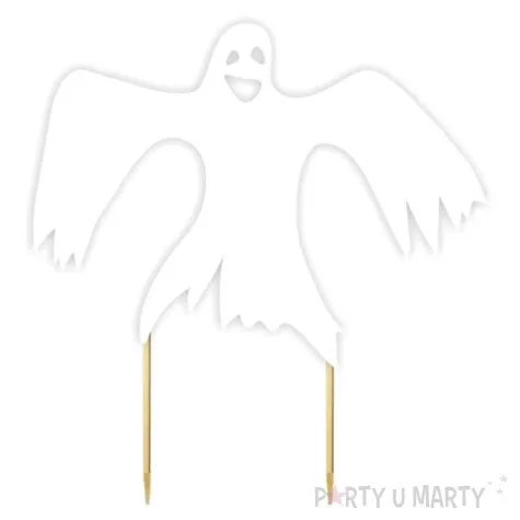 topper papierowy halloween duch bialy 18x19 cm