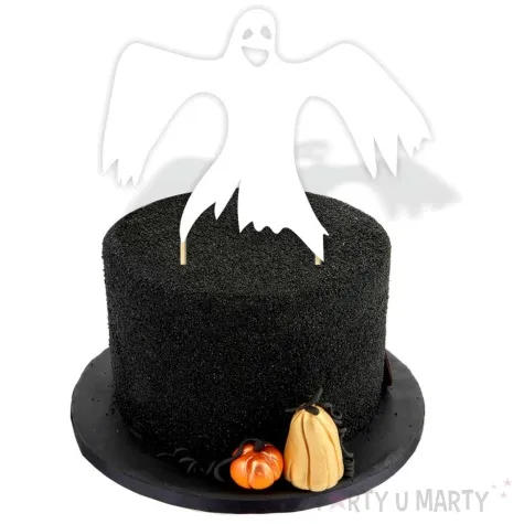 topper papierowy halloween duch bialy 18x19 cm