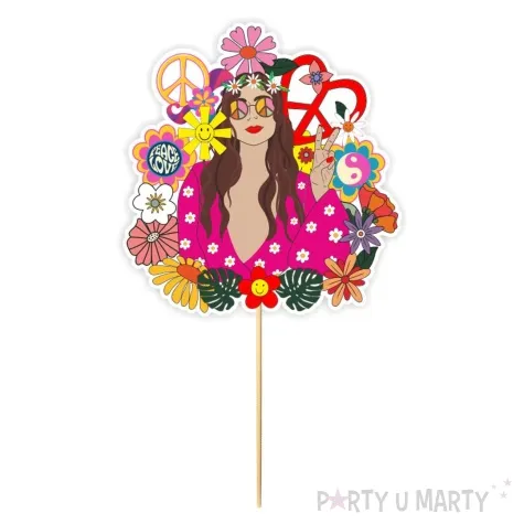 topper papierowy hippisowska wolnosc 20 cm