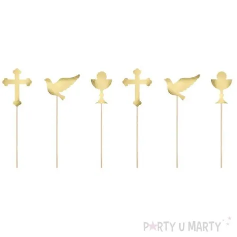 topper papierowy i komunia swieta partydeco 31 5 cm 6 szt