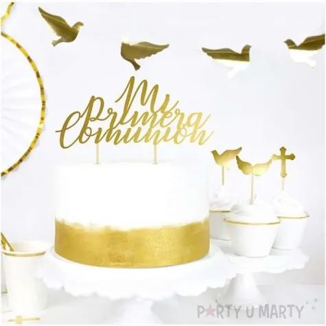 topper papierowy i komunia swieta partydeco 31 5 cm 6 szt