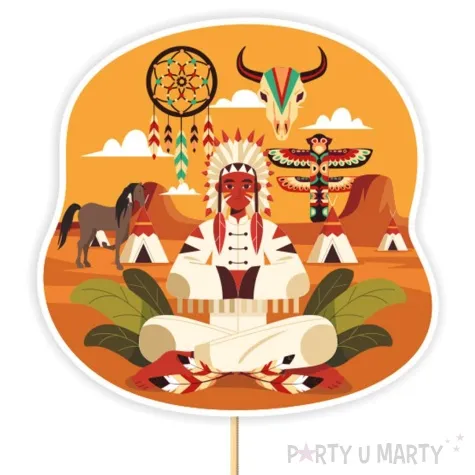 topper papierowy indianski szaman 20 cm