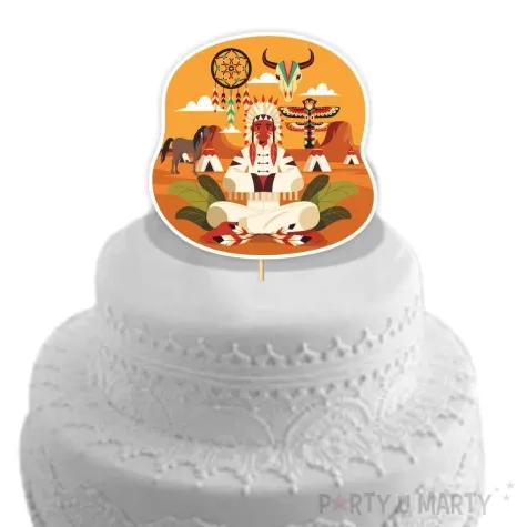 topper papierowy indianski szaman 20 cm