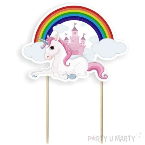 topper papierowy jednorozec 16 cm