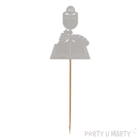 topper papierowy komunia sw kielich srebrny 24 cm