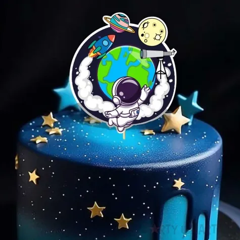 topper papierowy kosmiczne party 20 cm