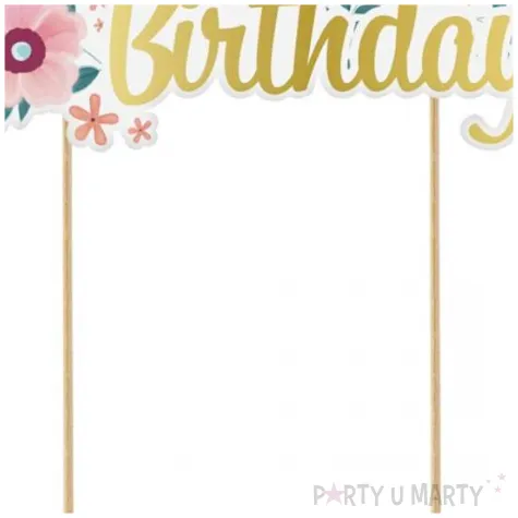 topper papierowy kotek happy birthday godan 15x19cm