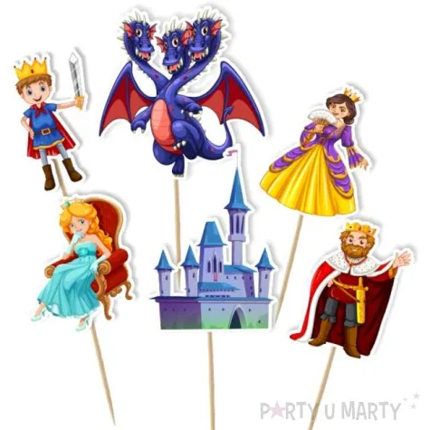 topper papierowy krolewskie party 6 szt