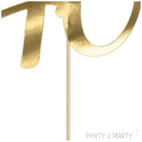 topper papierowy liczba 40 zloty partydeco 20 5 cm