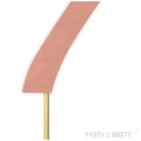 topper papierowy liczba 7 rose gold metalic 18 cm
