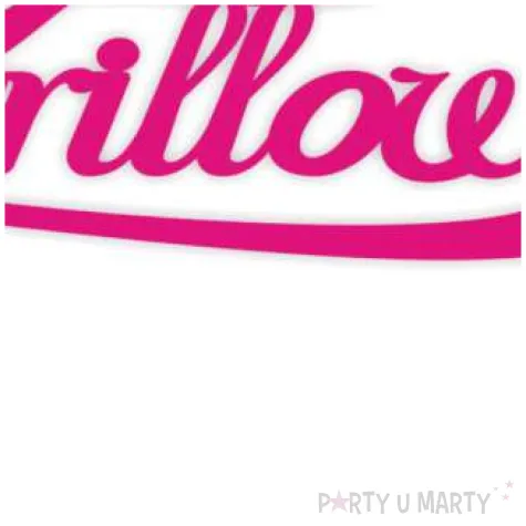 topper papierowy love grillowe fuksja 13 x 16 cm