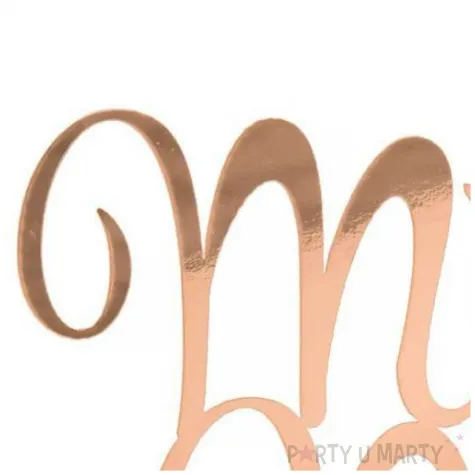 topper papierowy mloda para rose gold partycollection 28 x 14 cm