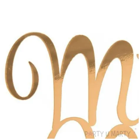 topper papierowy mloda para zloty partycollection 28 x 14 cm