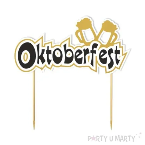 topper papierowy oktoberfest biesiada piwna 18 cm