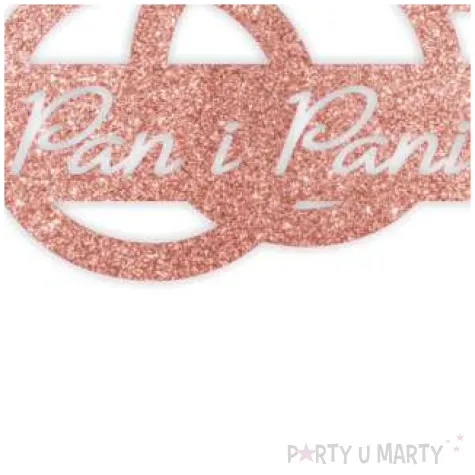 topper papierowy pani i pani diament rose gold brokat 13 x 16 cm