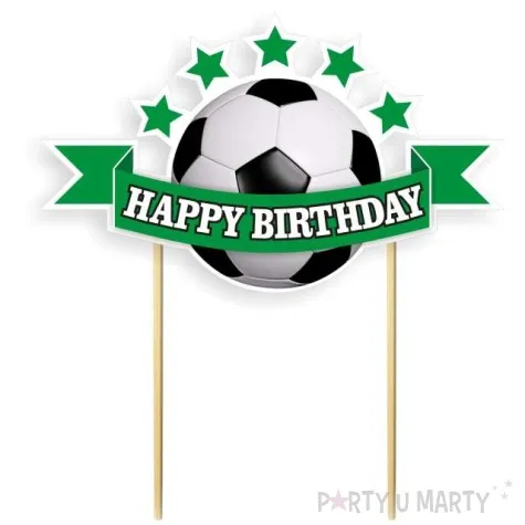 topper papierowy pilka nozna happy birthday 16 cm