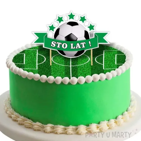 topper papierowy pilka nozna sto lat 16 cm