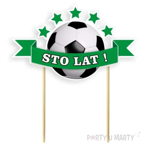 topper papierowy pilka nozna sto lat 16 cm