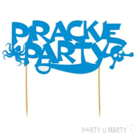 topper papierowy pirackie party niebieski 17 x 15 cm