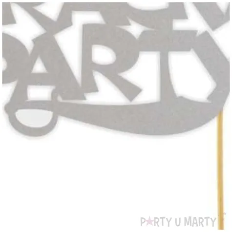 topper papierowy pirackie party srebrny 17 x 15 cm