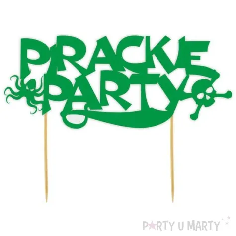 topper papierowy pirackie party zielony 17 x 15 cm