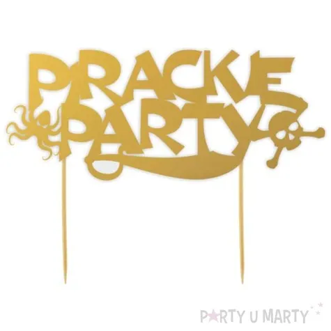 topper papierowy pirackie party zloty 17 x 15 cm