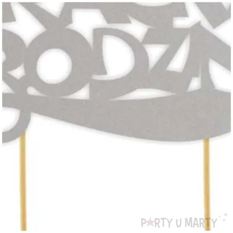 topper papierowy pirackie urodziny srebrny 15 5 x 15 5 cm