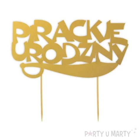 topper papierowy pirackie urodziny zloty 15 5 x 15 5 cm