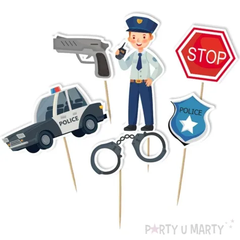 topper papierowy policjant marek 6 szt