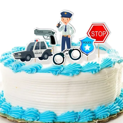 topper papierowy policjant marek 6 szt