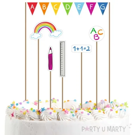 topper papierowy school start szkola amscan 20x15 cm 6 szt