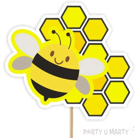 topper papierowy sloneczna pszczolka 20 cm