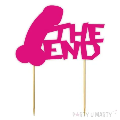 topper papierowy the end penisek fuksja 14 x 17 5 cm