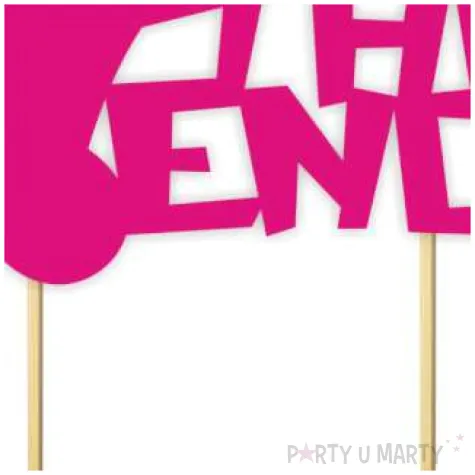 topper papierowy the end penisek fuksja 14 x 17 5 cm