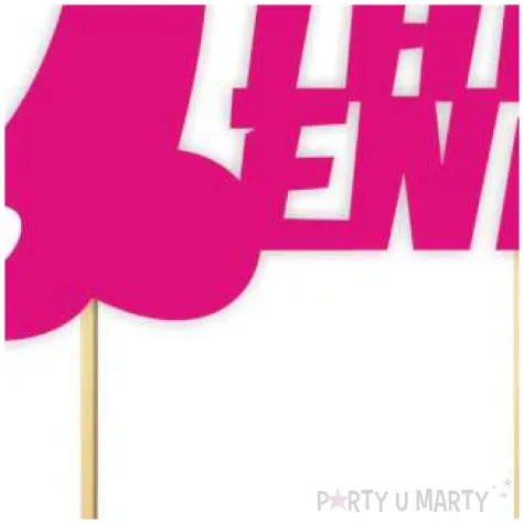 topper papierowy the end penisek i serce fuksja 14 x 17 5 cm