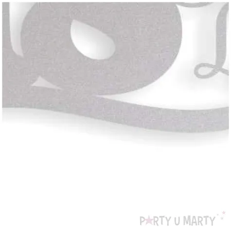 topper papierowy urodziny 18 srebrna 17 cm