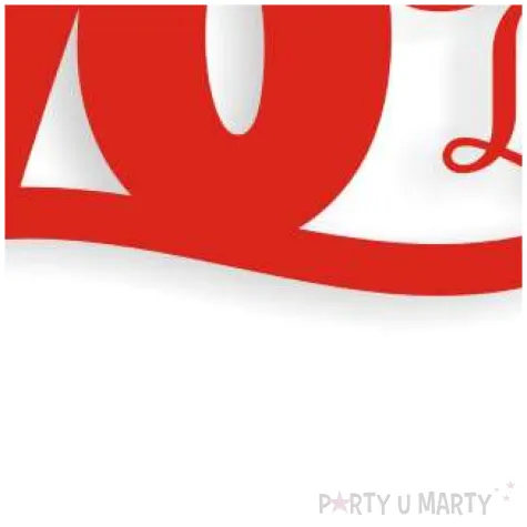 topper papierowy urodziny 70 czerwona 17 cm