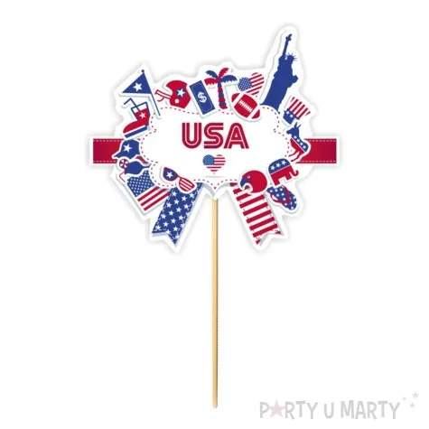 topper papierowy usa amerykanskie symbole 20 cm