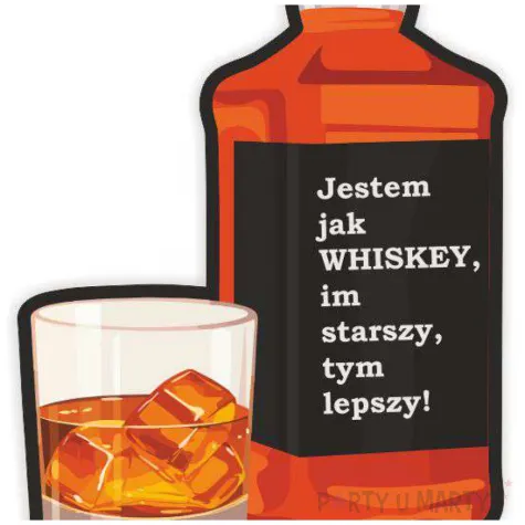 topper papierowy whisky 19 5 cm