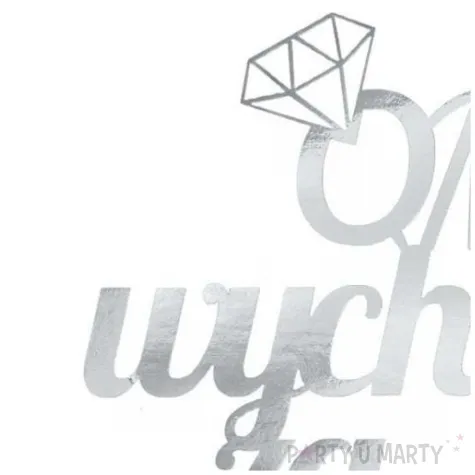 topper papierowy wieczor panienski omg srebrny partycollection 12 x 28 cm