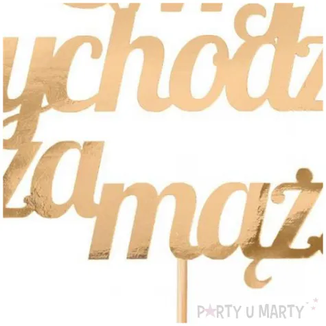 topper papierowy wieczor panienski omg zloty partycollection 12 x 28 cm