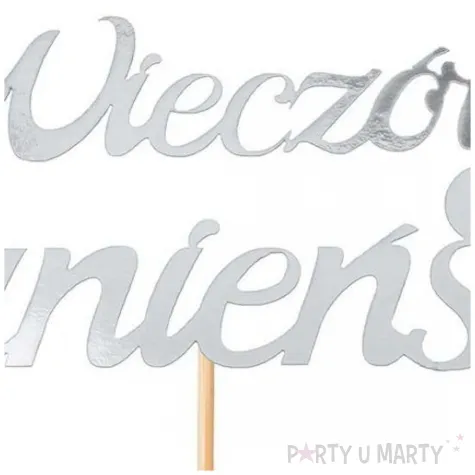 topper papierowy wieczor panienski penis srebrny partycollection 15 x 25 cm