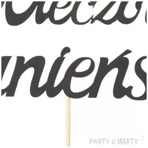 topper papierowy wieczor panienski pierscionek czarny partycollection 15 x 25 cm