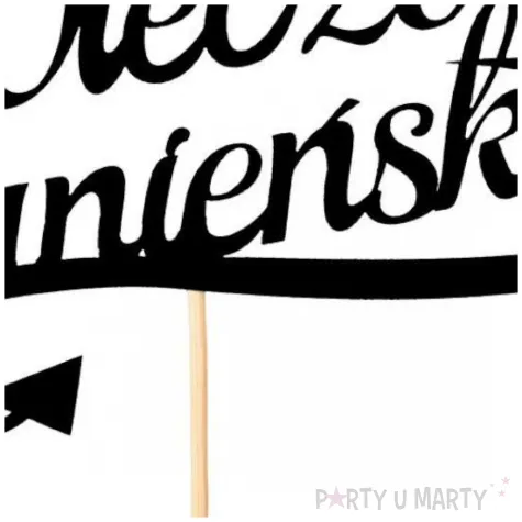 topper papierowy wieczor panienski rogi czarny partycollection 15 x 26 cm