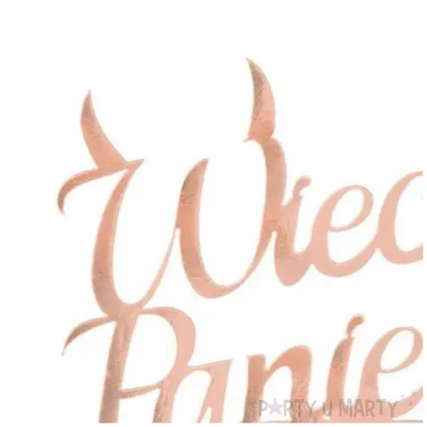 topper papierowy wieczor panienski rogi rose gold partycollection 15 x 26 cm