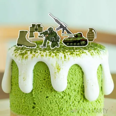 topper papierowy zolnierz z poligonu 6 szt