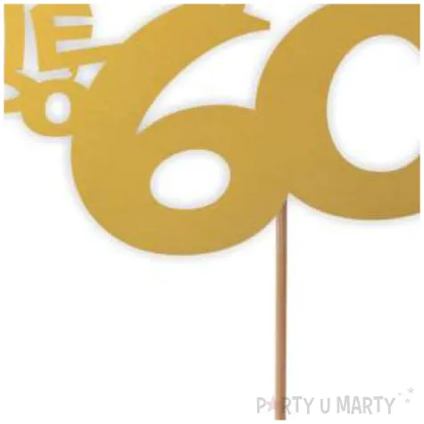 topper papierowy zycie zaczyna sie po 60 zloty 13 x 17 cm