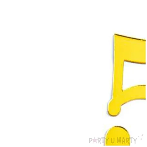 topper plastikowy cyfra 5 korona zlota partypal