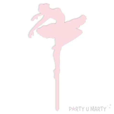 topper z pleksy baletnica rozowy pastel 8 5x18 cm